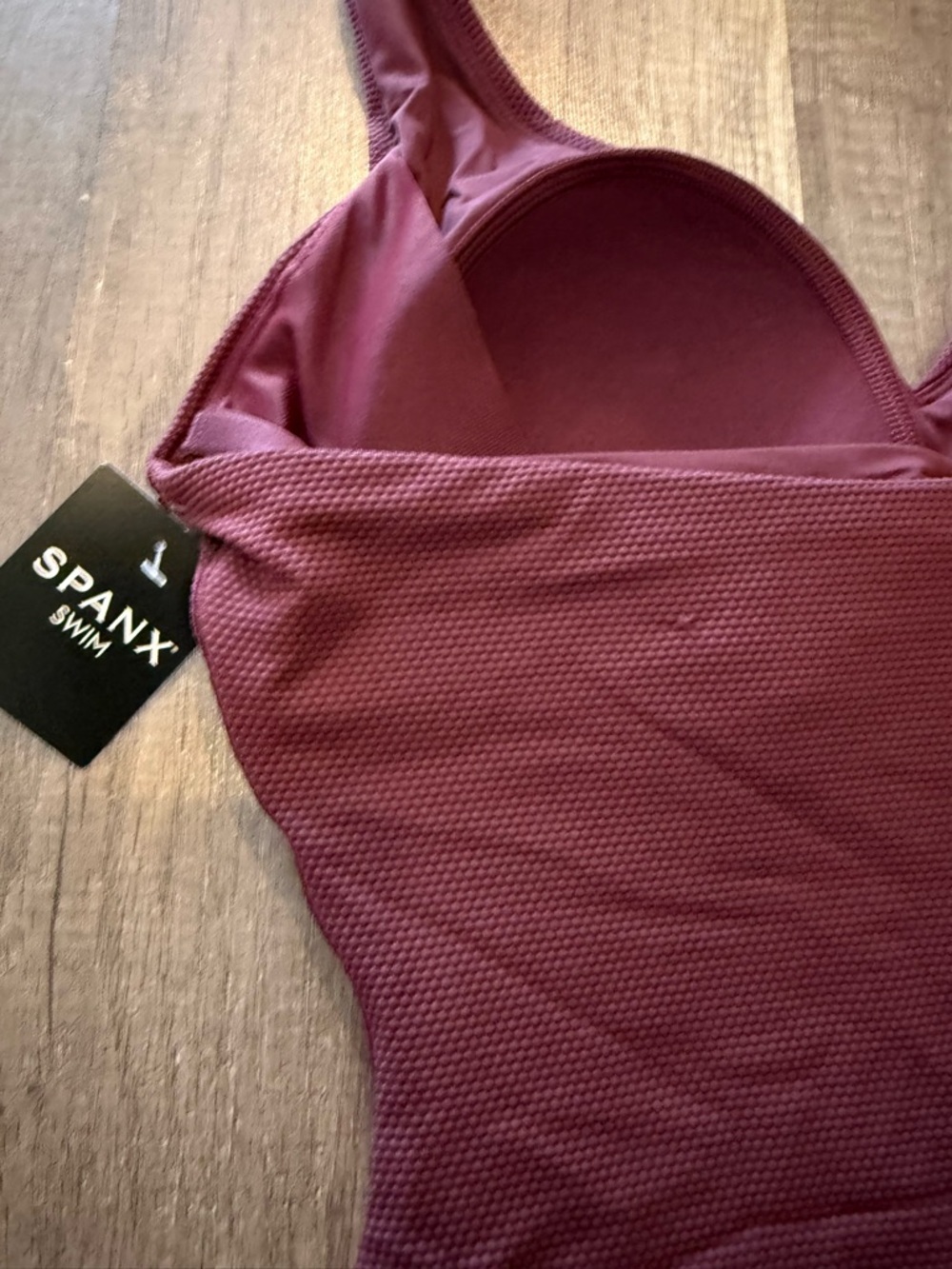 Spanx Women's One Piece Swimsuit In A Rich Mulberry - Picture 7 of 9